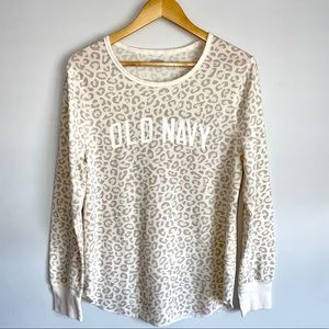 Women's Old Navy Size XXL Beige Leopard Print Sweatshirts